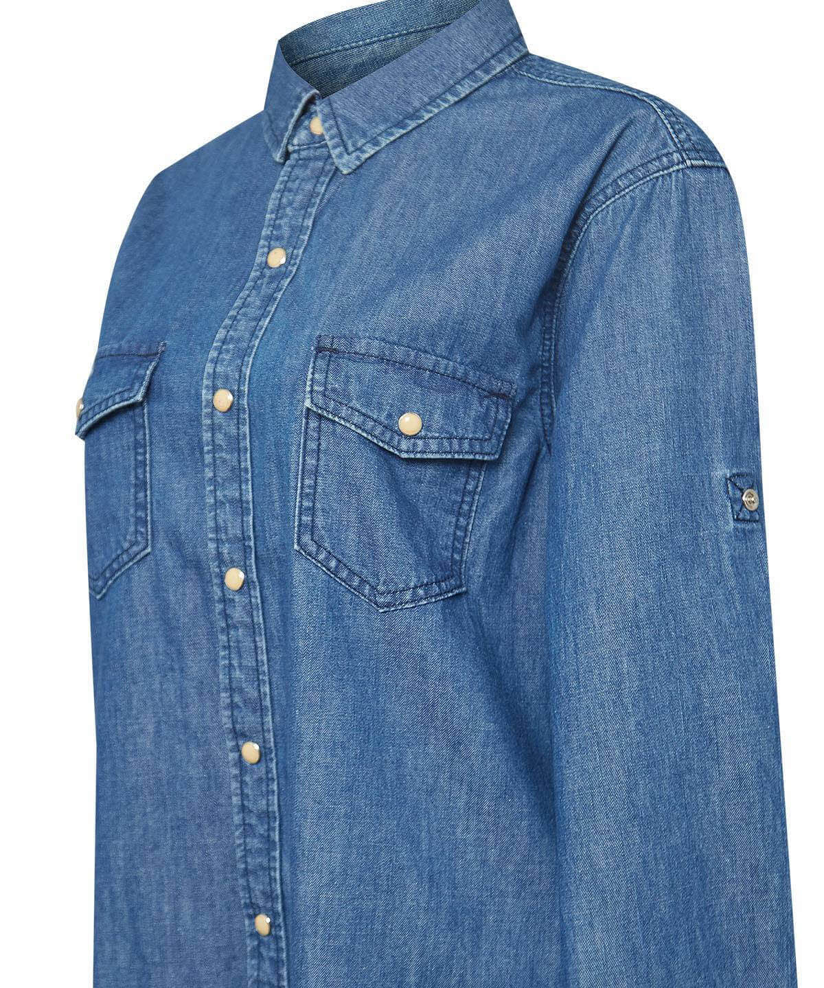 Blusa Algodón Orgánico Mujer Kilimanjaro Azul Rockford
