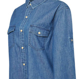 Blusa Algodón Orgánico Mujer Kilimanjaro Azul Rockford