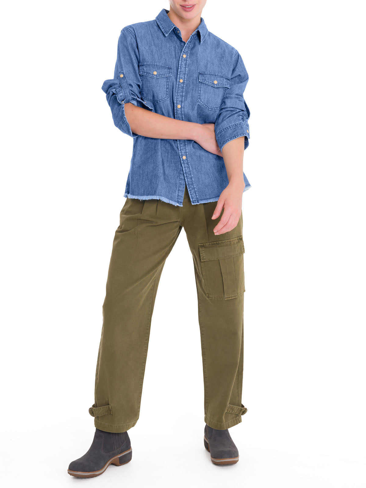 Blusa Algodón Orgánico Mujer Kilimanjaro Azul Rockford