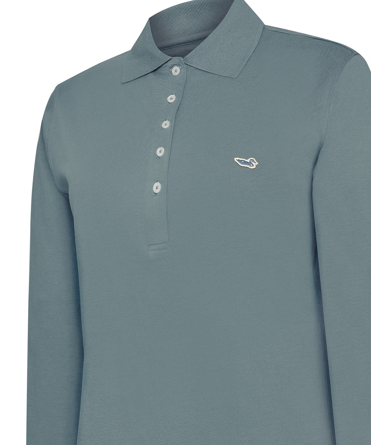 Polera Algodón Pima Mujer Godwin Azul Rockford