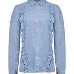 Blusa Algodón Mujer Dinam Azul Rockford