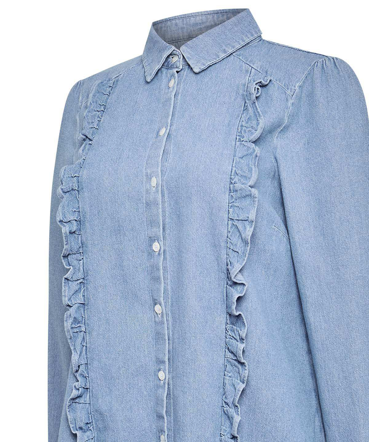 Blusa Algodón Mujer Dinam Azul Rockford