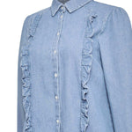 Blusa Algodón Mujer Dinam Azul Rockford