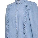 Blusa Algodón Mujer Dinam Azul Rockford