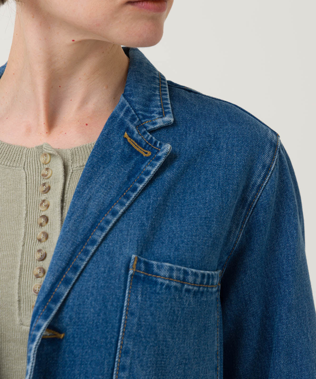 Chaqueta Algodón Mujer Lime Azul Rockford
