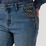 Jeans Algodón Mujer Fitz Azul Rockford