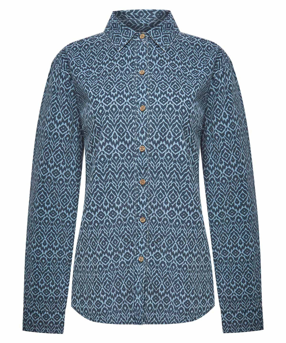 Blusa Algodón Mujer Genario Azul Rockford