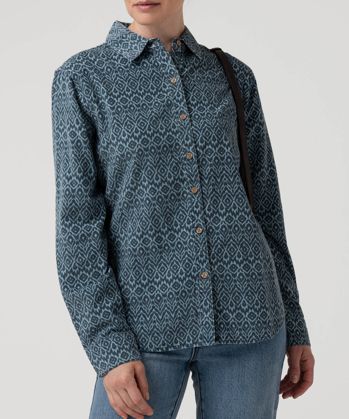 Blusa Algodón Mujer Genario Azul Rockford