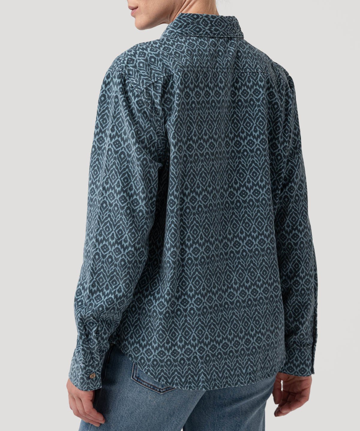 Blusa Algodón Mujer Genario Azul Rockford