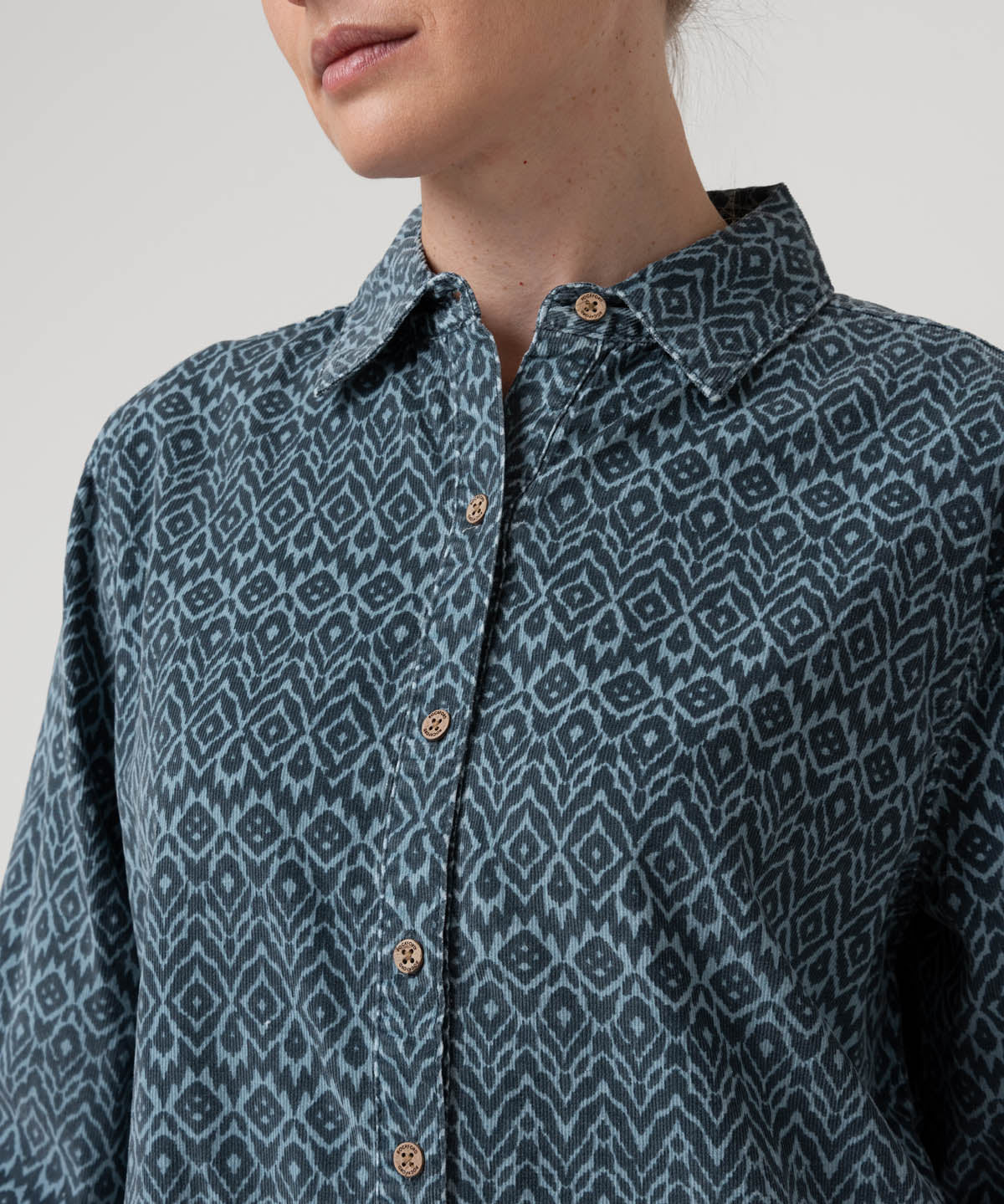 Blusa Algodón Mujer Genario Azul Rockford