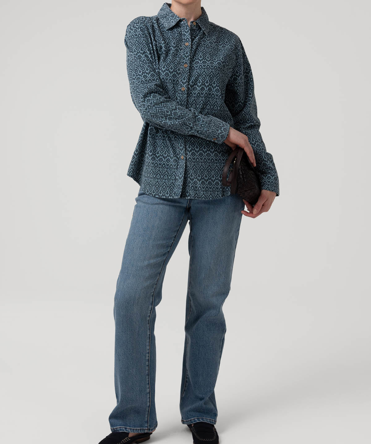Blusa Algodón Mujer Genario Azul Rockford