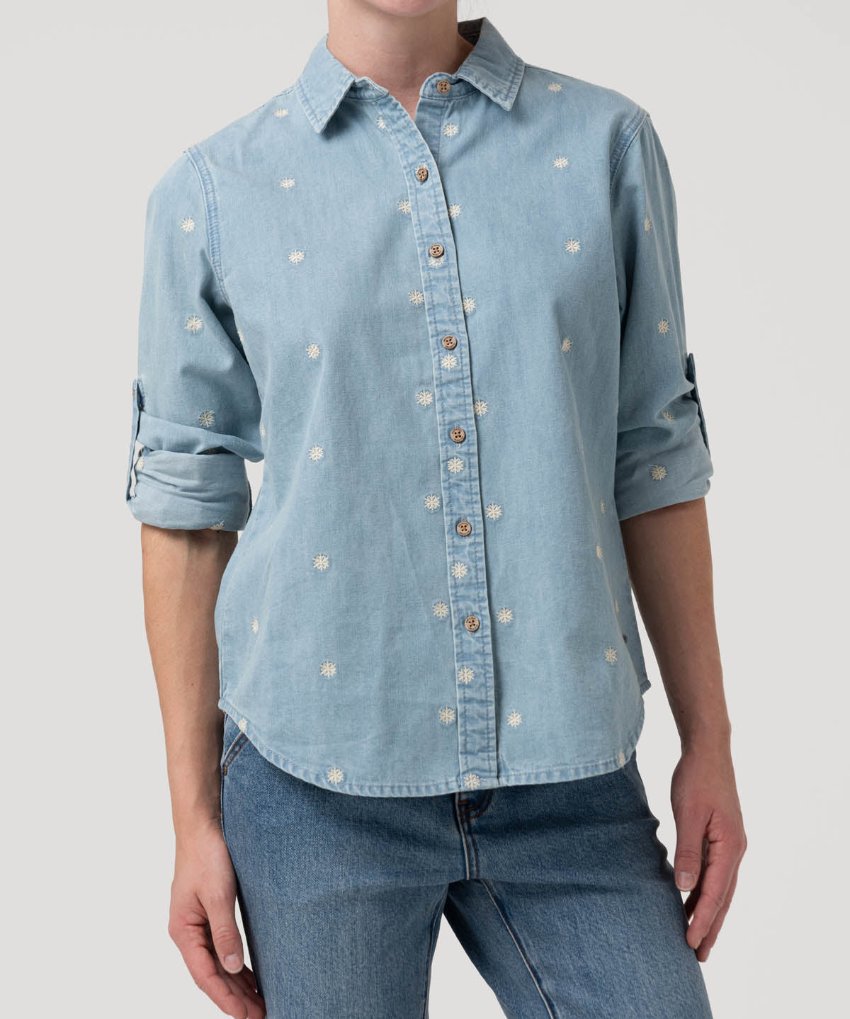 Blusa Algodón Mujer Snowflex Azul Rockford