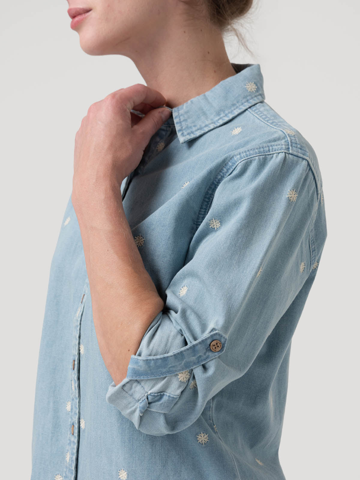 Blusa Algodón Mujer Snowflex Azul Rockford