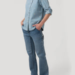 Blusa Algodón Mujer Snowflex Azul Rockford