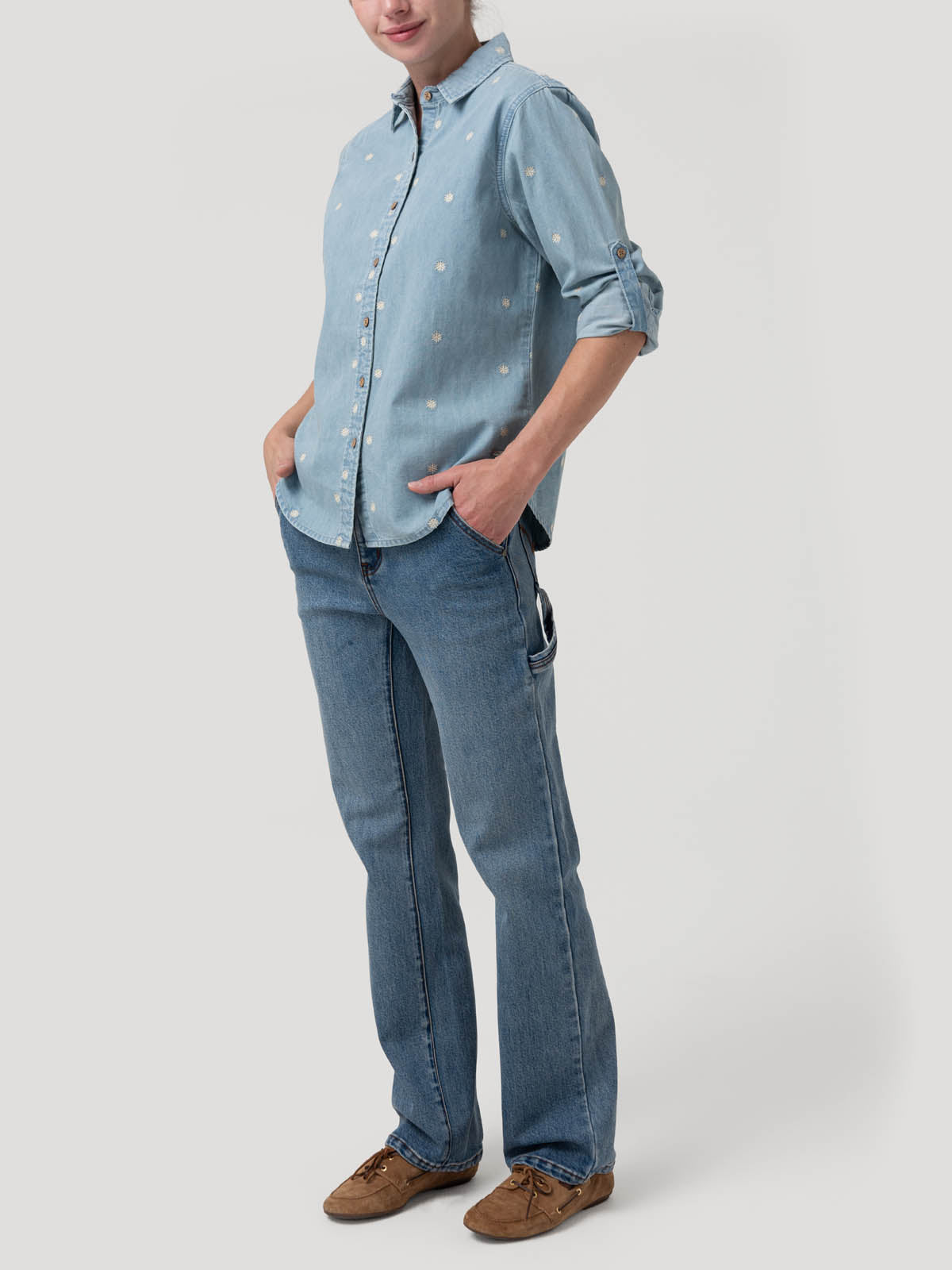 Blusa Algodón Mujer Snowflex Azul Rockford