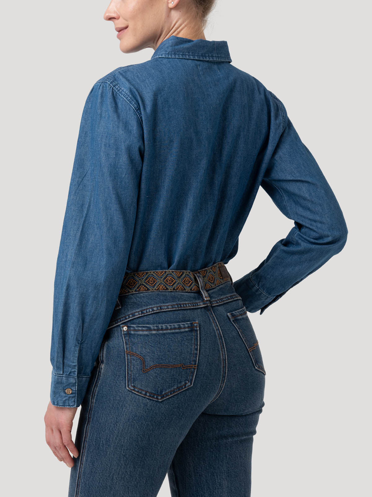 Blusa Algodón Mujer Blume Azul Rockford