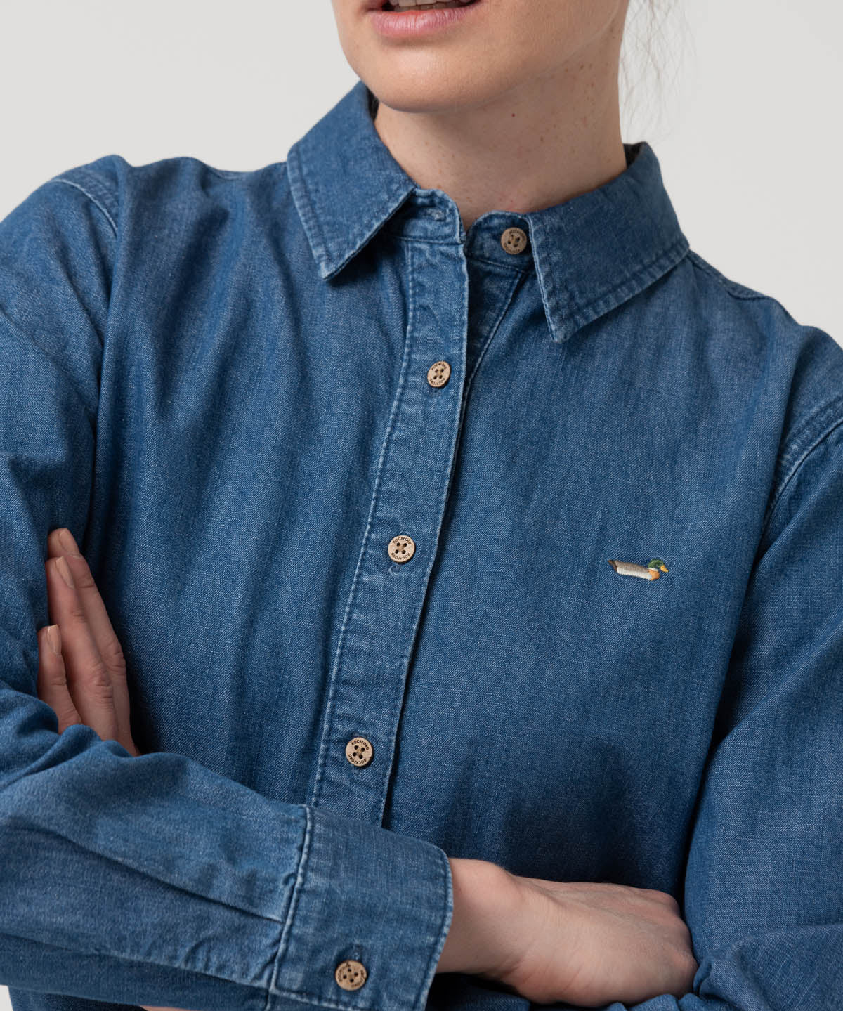 Blusa Algodón Mujer Blume Azul Rockford