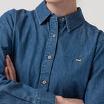 Blusa Algodón Mujer Blume Azul Rockford