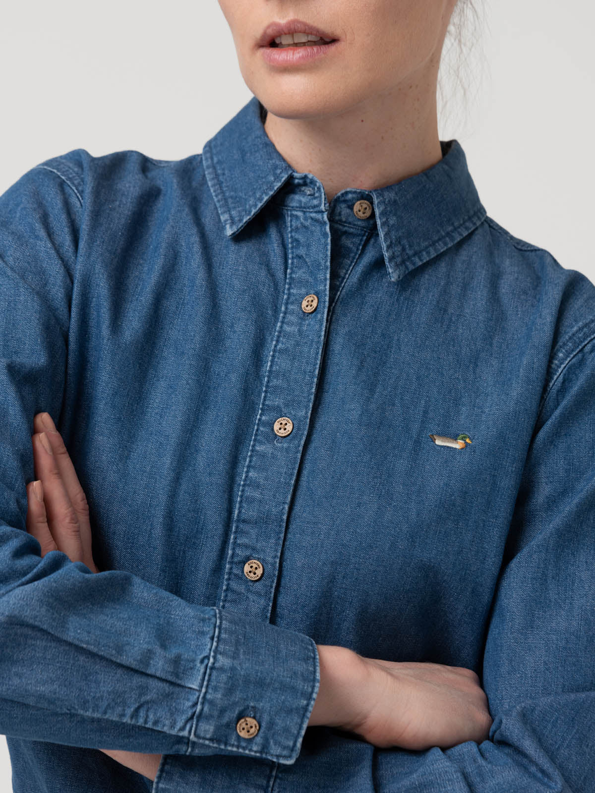 Blusa Algodón Mujer Blume Azul Rockford