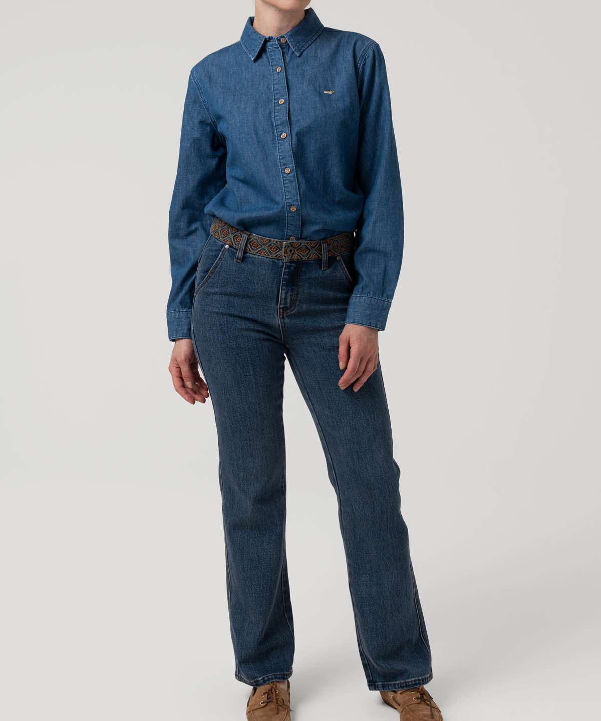 Blusa Algodón Mujer Blume Azul Rockford