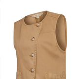 Blusa Algodón Orgánico Mujer Boravest Café Rockford