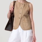 Blusa Algodón Orgánico Mujer Boravest Café Rockford