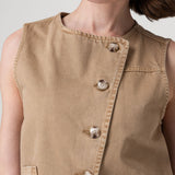 Blusa Algodón Orgánico Mujer Boravest Café Rockford