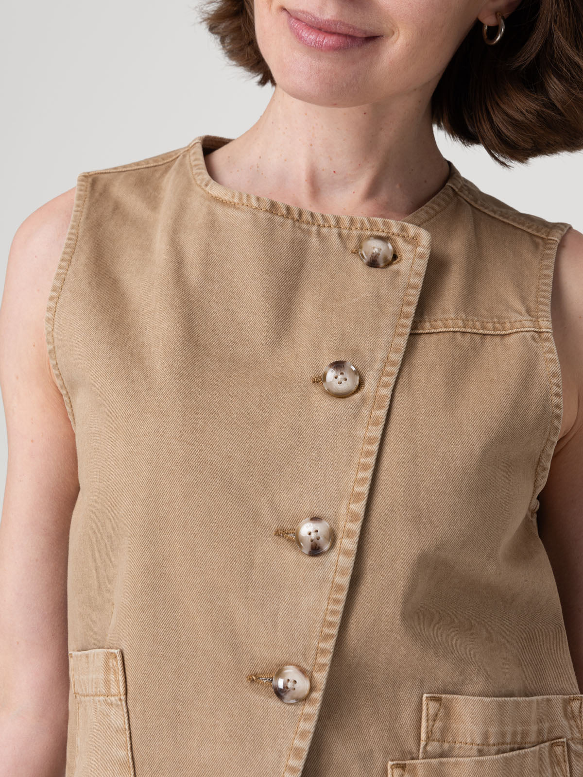 Blusa Algodón Orgánico Mujer Boravest Café Rockford