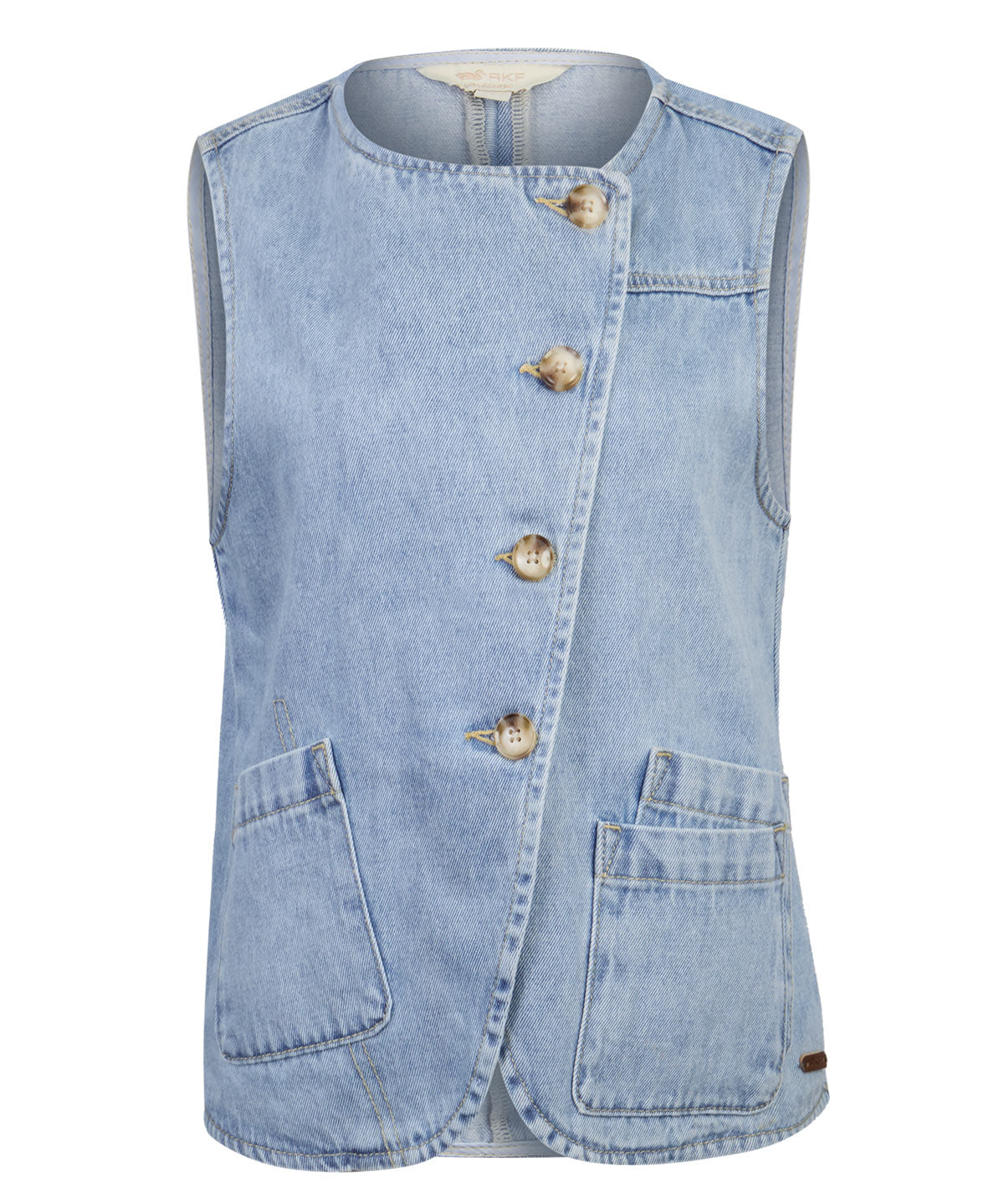 Blusa Algodón Orgánico Mujer Boravest Azul Rockford