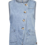 Blusa Algodón Orgánico Mujer Boravest Azul Rockford