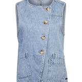 Blusa Algodón Orgánico Mujer Boravest Azul Rockford