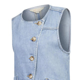 Blusa Algodón Orgánico Mujer Boravest Azul Rockford