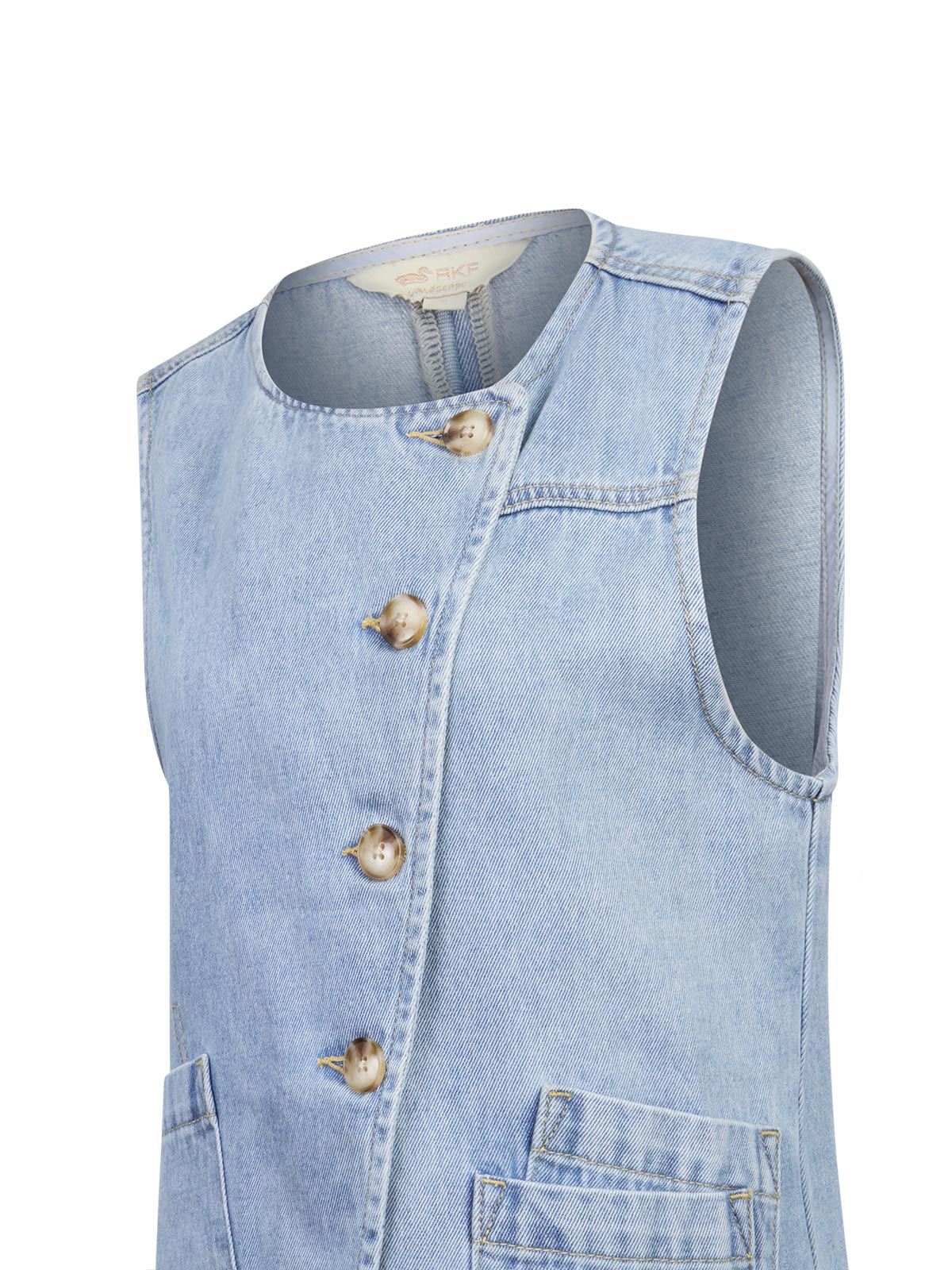 Blusa Algodón Orgánico Mujer Boravest Azul Rockford