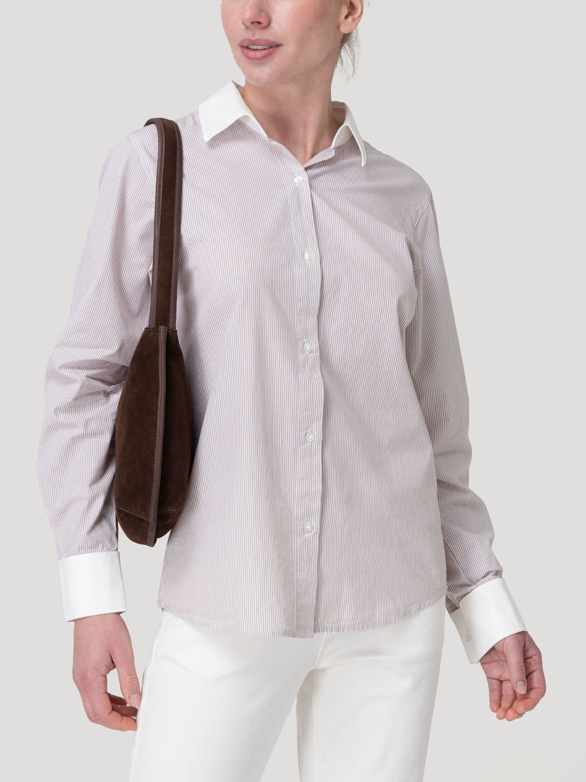Blusa Algodón Mujer Melia Café Rockford