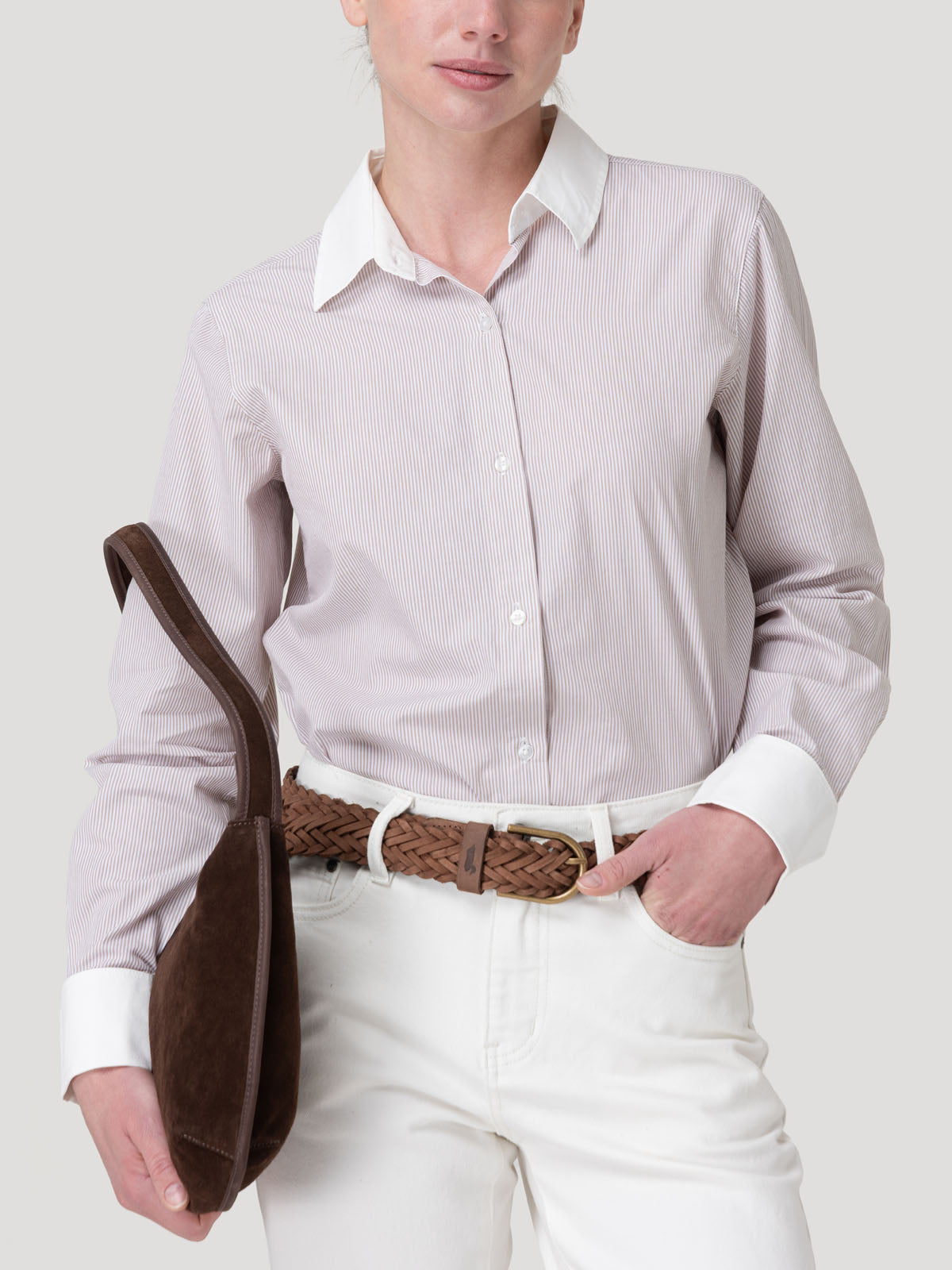 Blusa Algodón Mujer Melia Café Rockford