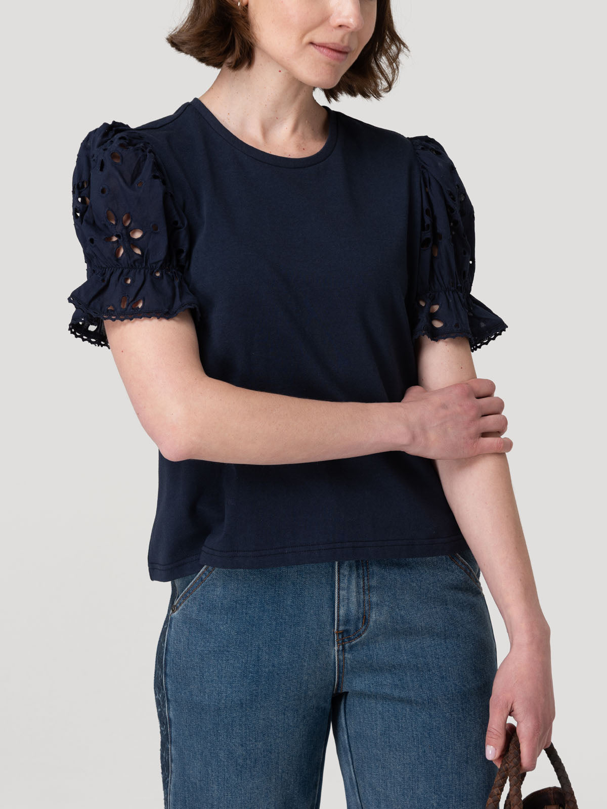 Polera Fibras Naturales Mujer Verbena Azul Rockford