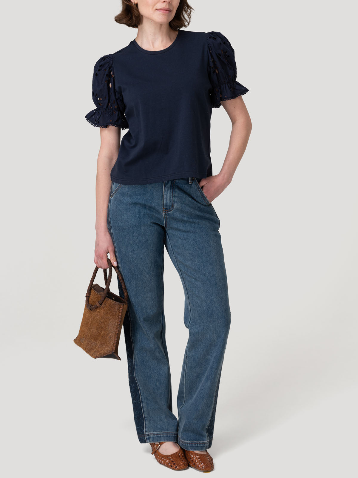 Polera Fibras Naturales Mujer Verbena Azul Rockford