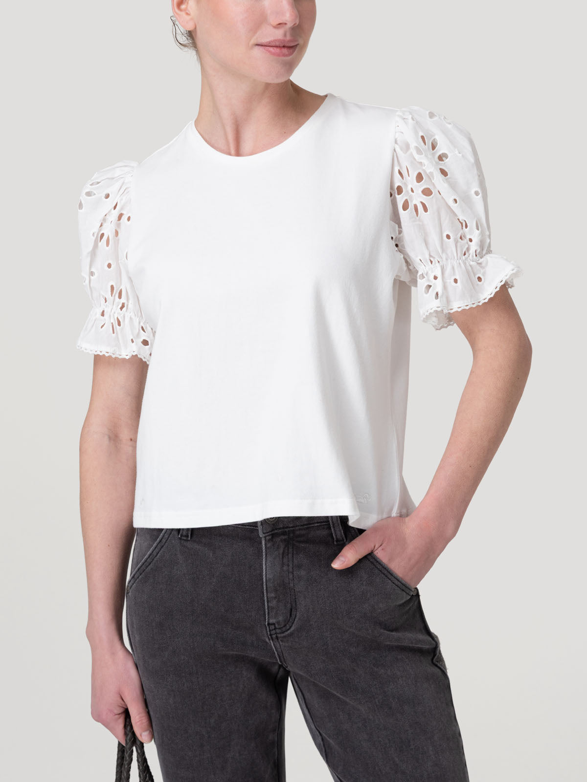 Polera Fibras Naturales Mujer Verbena Blanco Rockford
