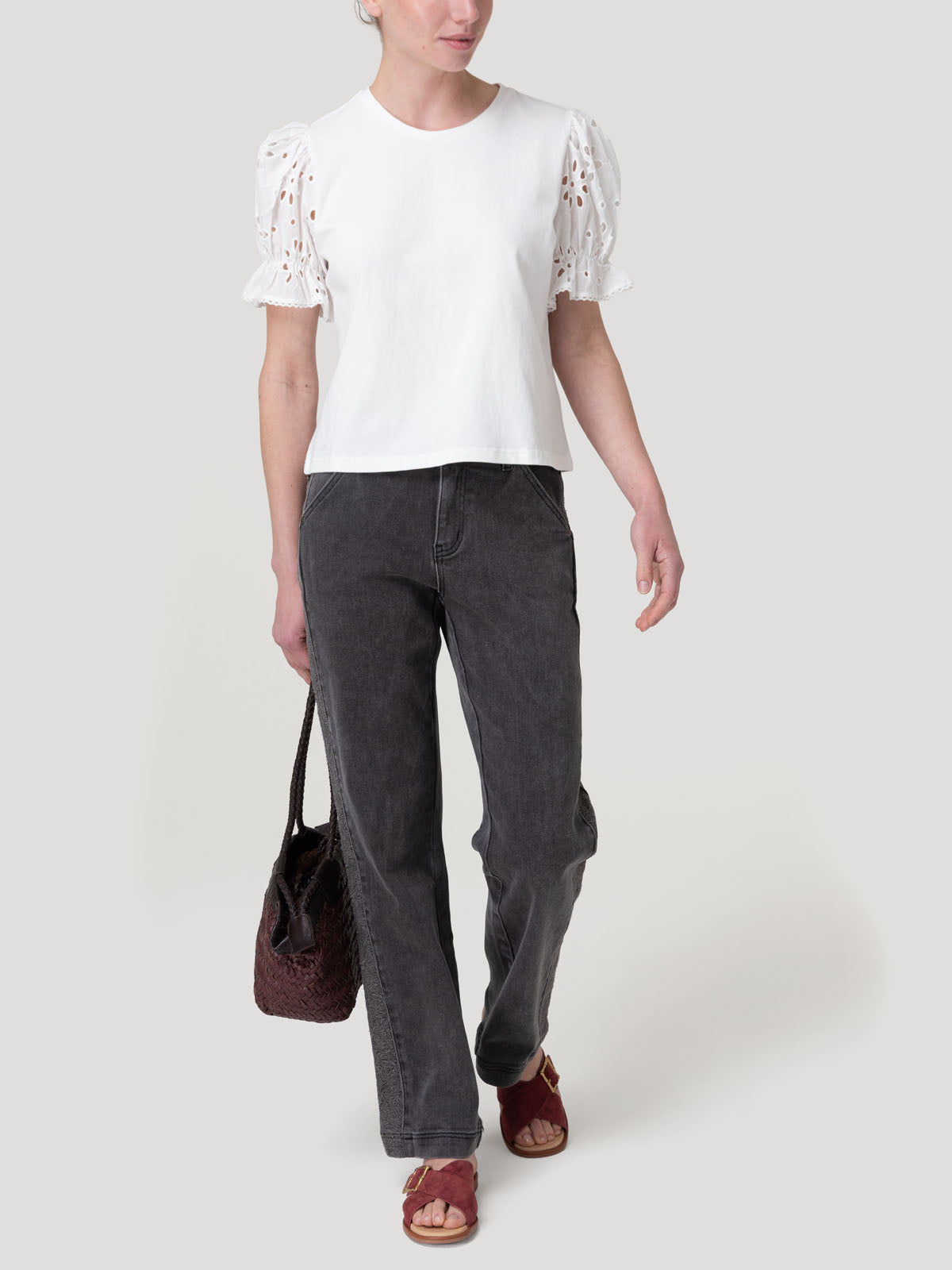 Polera Fibras Naturales Mujer Verbena Blanco Rockford