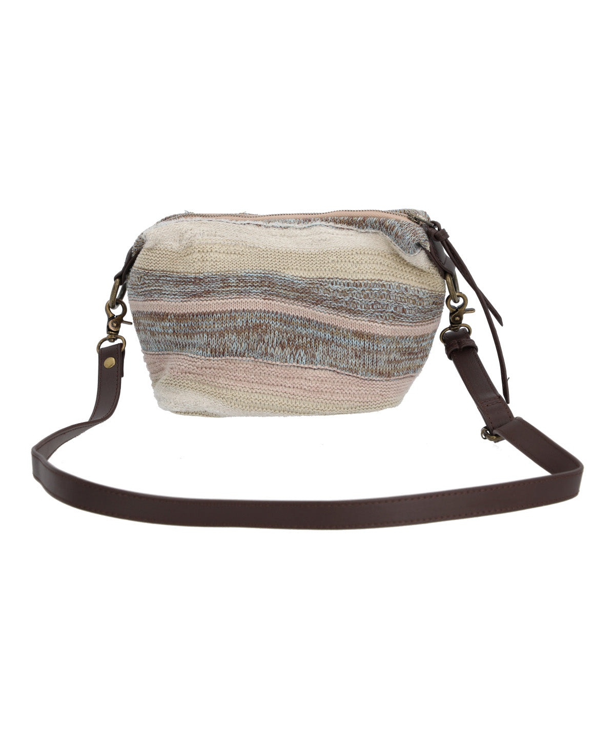 Cartera Algodon Organico Mujer Crochet Samba Cross Beige Rockford