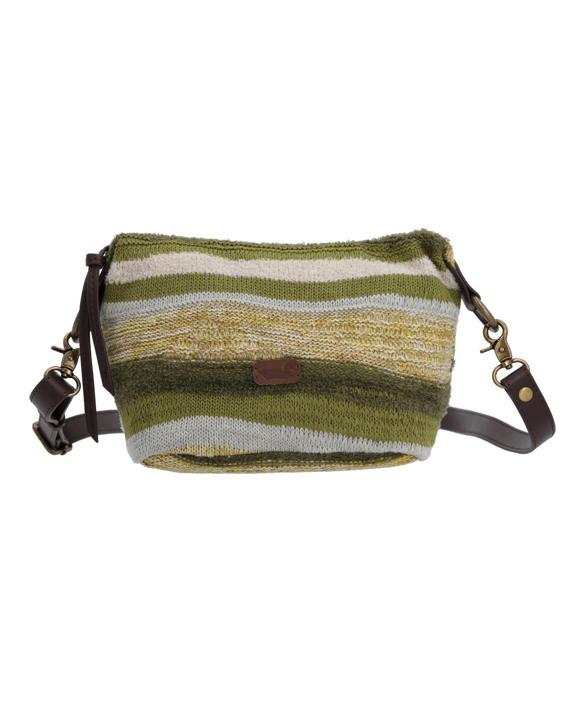 Cartera Algodon Organico Mujer Crochet Samba Cross Verde Rockford