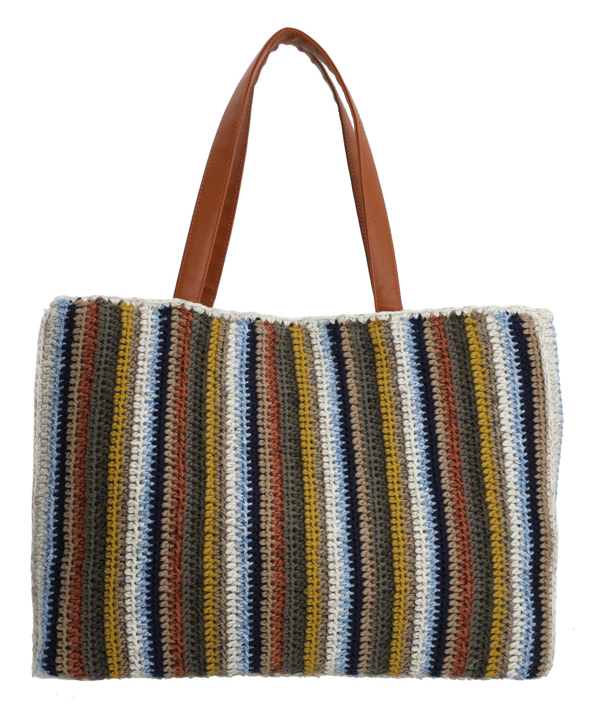Cartera Algodon Organico Mujer Crochet Mar Tote Multicolor Rockford