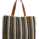 Cartera Algodon Organico Mujer Crochet Mar Tote Multicolor Rockford