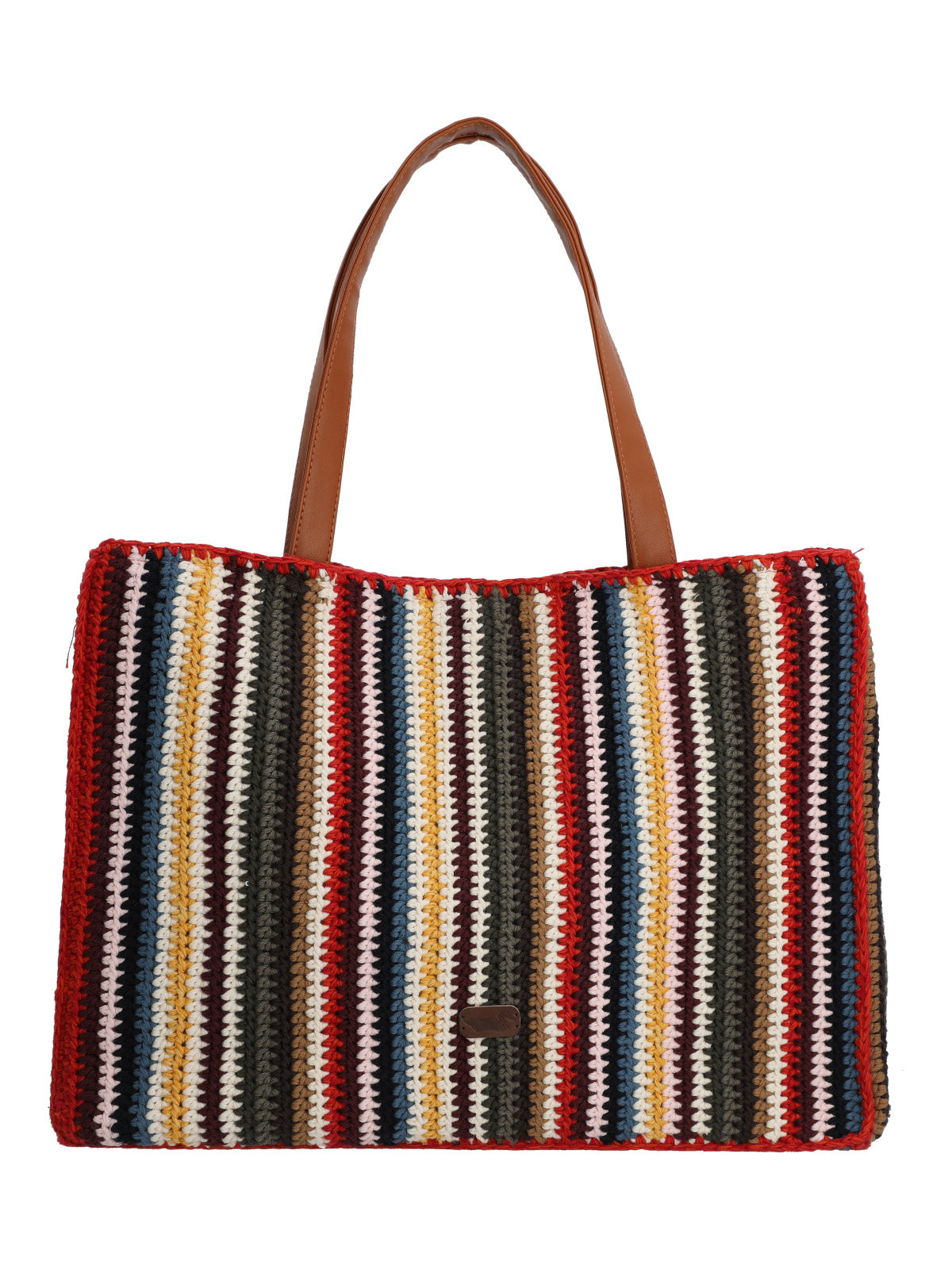 Cartera Algodon Organico Mujer Crochet Mar Tote Multicolor Rockford