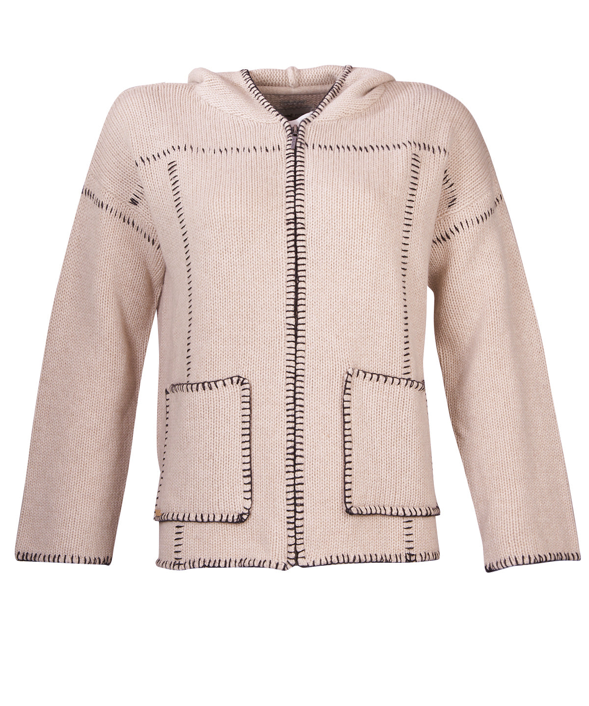 Sweater Fibras Recicladas Mujer Canela Blanco Rockford