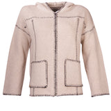 Sweater Fibras Recicladas Mujer Canela Blanco Rockford