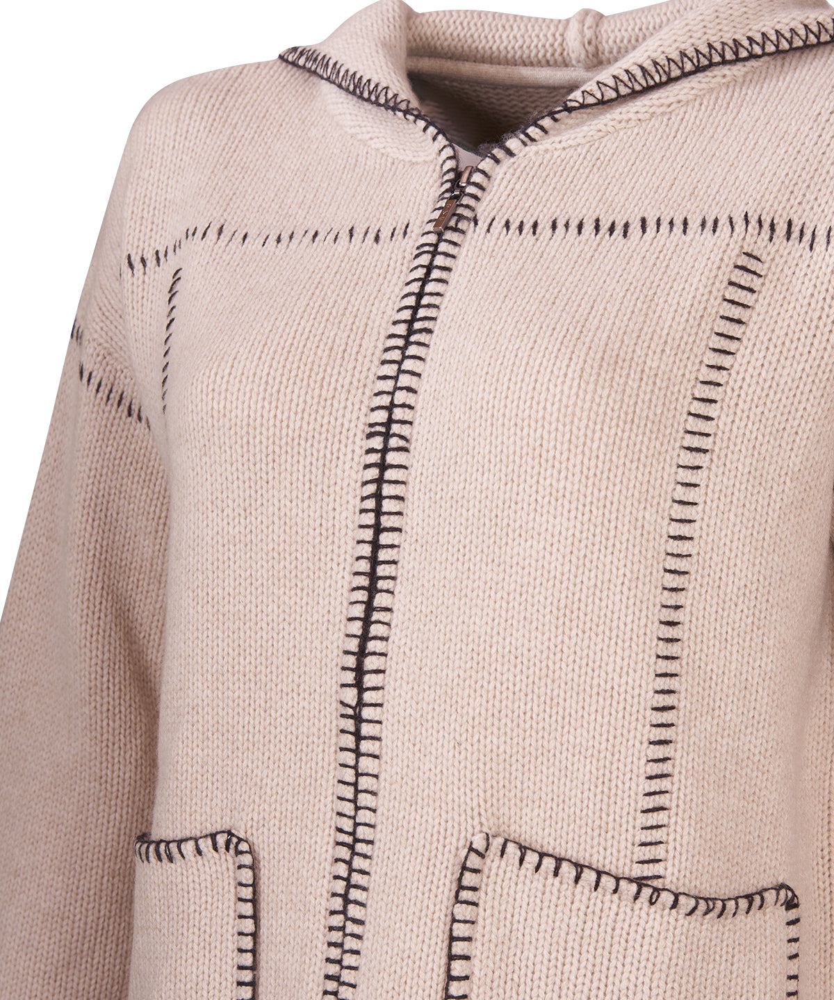 Sweater Fibras Recicladas Mujer Canela Blanco Rockford