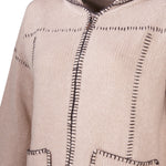 Sweater Fibras Recicladas Mujer Canela Blanco Rockford