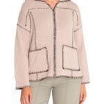Sweater Fibras Recicladas Mujer Canela Blanco Rockford