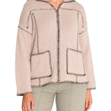 Sweater Fibras Recicladas Mujer Canela Blanco Rockford